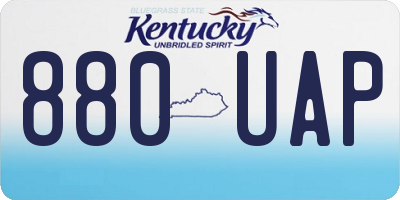KY license plate 880UAP