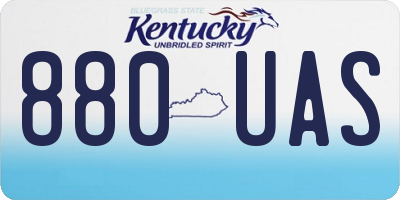 KY license plate 880UAS
