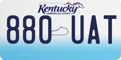 KY license plate 880UAT