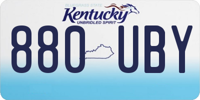 KY license plate 880UBY
