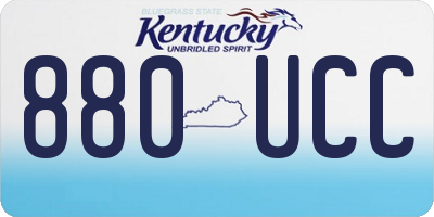 KY license plate 880UCC