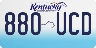 KY license plate 880UCD