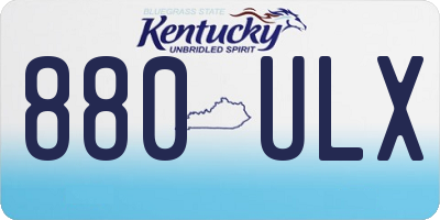 KY license plate 880ULX