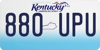 KY license plate 880UPU