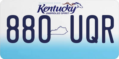 KY license plate 880UQR