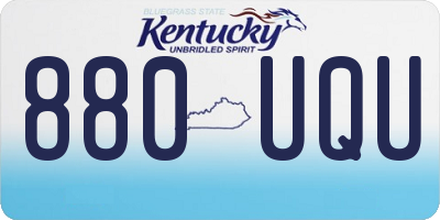 KY license plate 880UQU