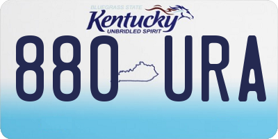 KY license plate 880URA