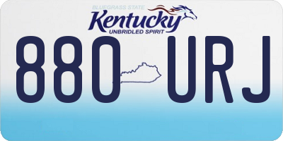 KY license plate 880URJ