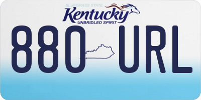 KY license plate 880URL