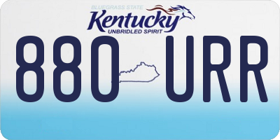 KY license plate 880URR
