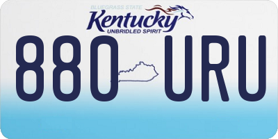 KY license plate 880URU