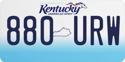 KY license plate 880URW