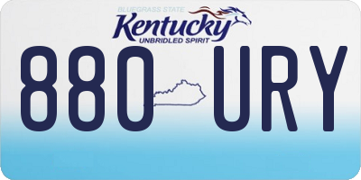 KY license plate 880URY