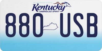KY license plate 880USB