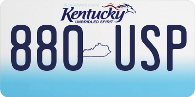KY license plate 880USP