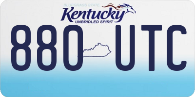KY license plate 880UTC