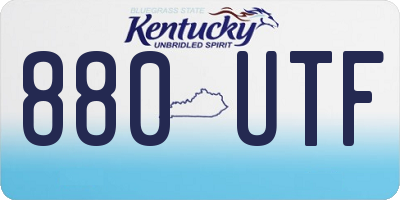 KY license plate 880UTF