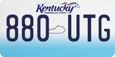 KY license plate 880UTG