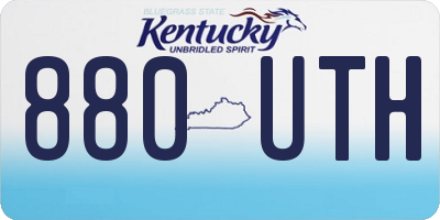 KY license plate 880UTH