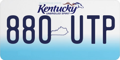 KY license plate 880UTP