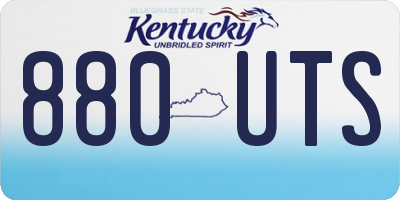 KY license plate 880UTS