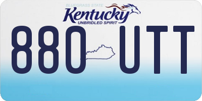 KY license plate 880UTT