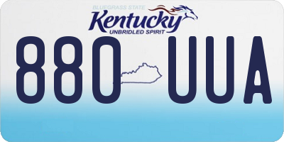 KY license plate 880UUA