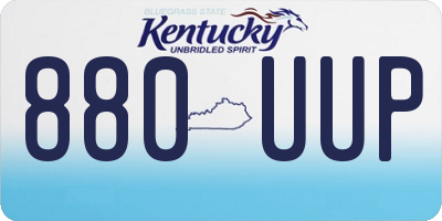 KY license plate 880UUP