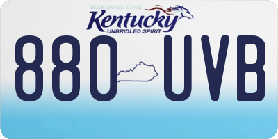 KY license plate 880UVB