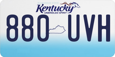 KY license plate 880UVH