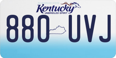 KY license plate 880UVJ