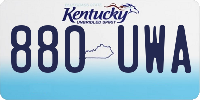 KY license plate 880UWA