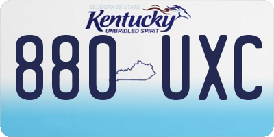KY license plate 880UXC