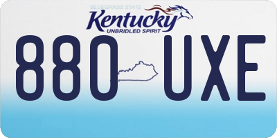 KY license plate 880UXE