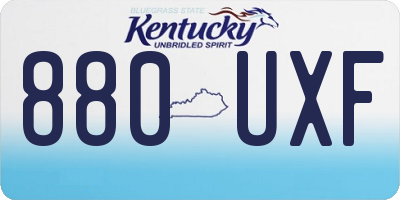 KY license plate 880UXF