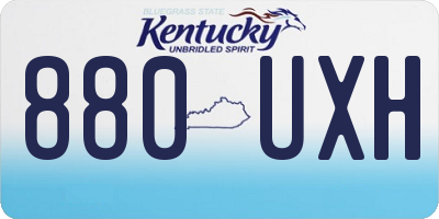 KY license plate 880UXH