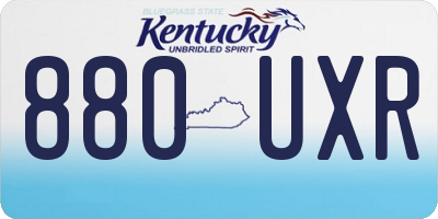 KY license plate 880UXR