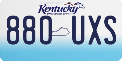 KY license plate 880UXS