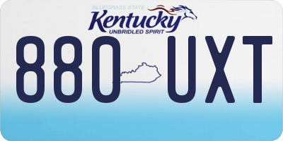 KY license plate 880UXT
