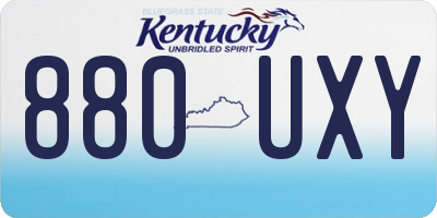 KY license plate 880UXY