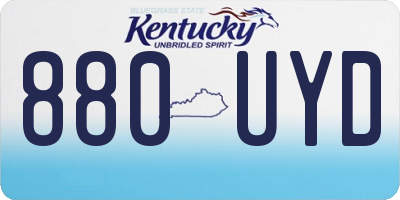KY license plate 880UYD