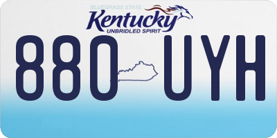 KY license plate 880UYH