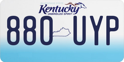 KY license plate 880UYP
