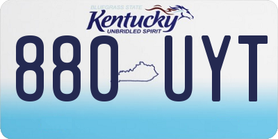 KY license plate 880UYT