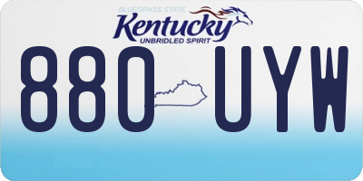 KY license plate 880UYW