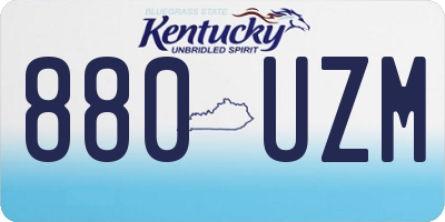 KY license plate 880UZM