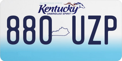 KY license plate 880UZP