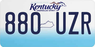 KY license plate 880UZR