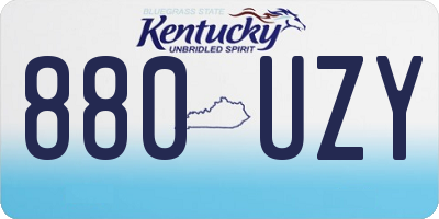 KY license plate 880UZY