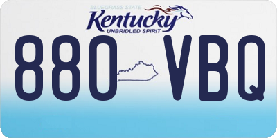 KY license plate 880VBQ